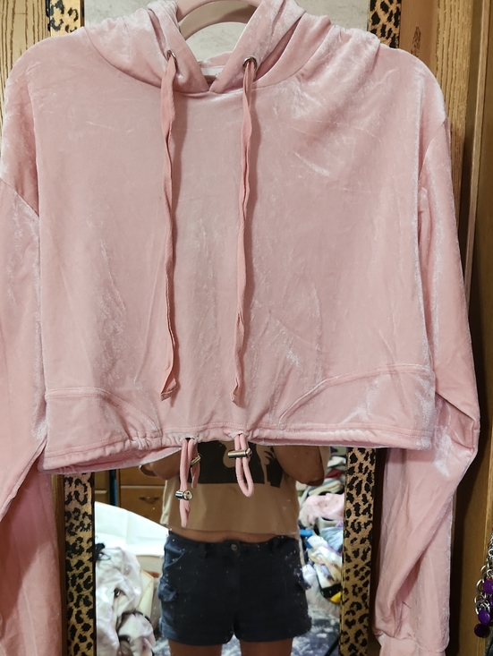 Velvet Pants - Rose Velvet Velvet Rose Pink Cropped Hoodie And Pants by Rose Velvet